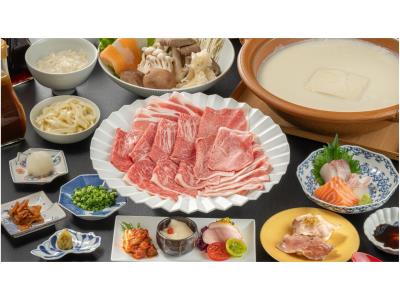 【ワンランク上の贅沢】人気No．1！温泉湯豆腐スープで味わう特選佐賀牛＆厳選若楠豚しゃぶしゃぶプラン
