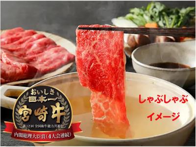 【2食付】宮崎牛と宮崎ブランドポークの合わせ技『牛豚しゃぶ』で畜産王国宮崎のお肉を制覇しよう！